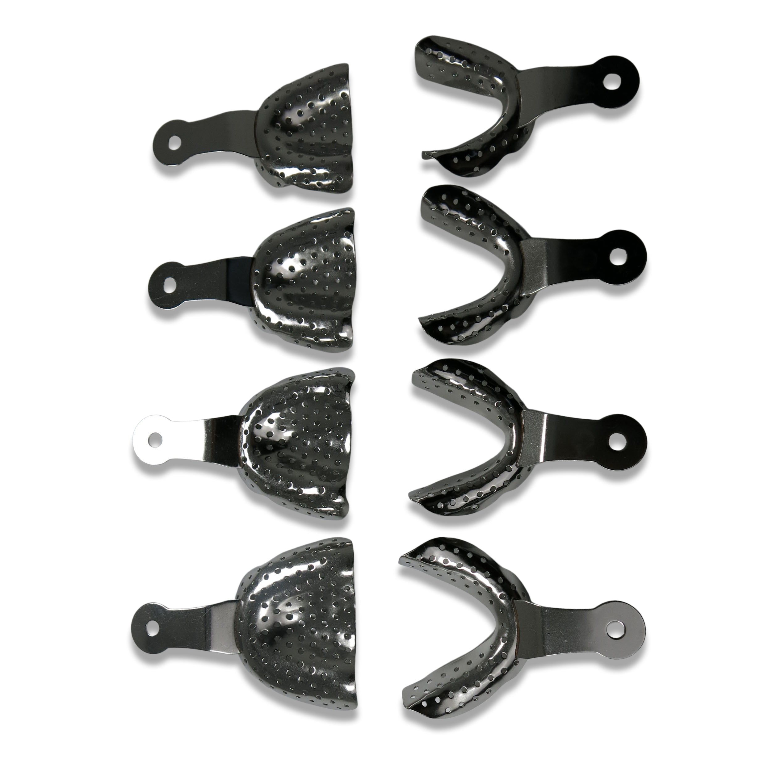 Dental Impression Tray Set, 8 pcs, Edentulous, S.S., TSEZ8