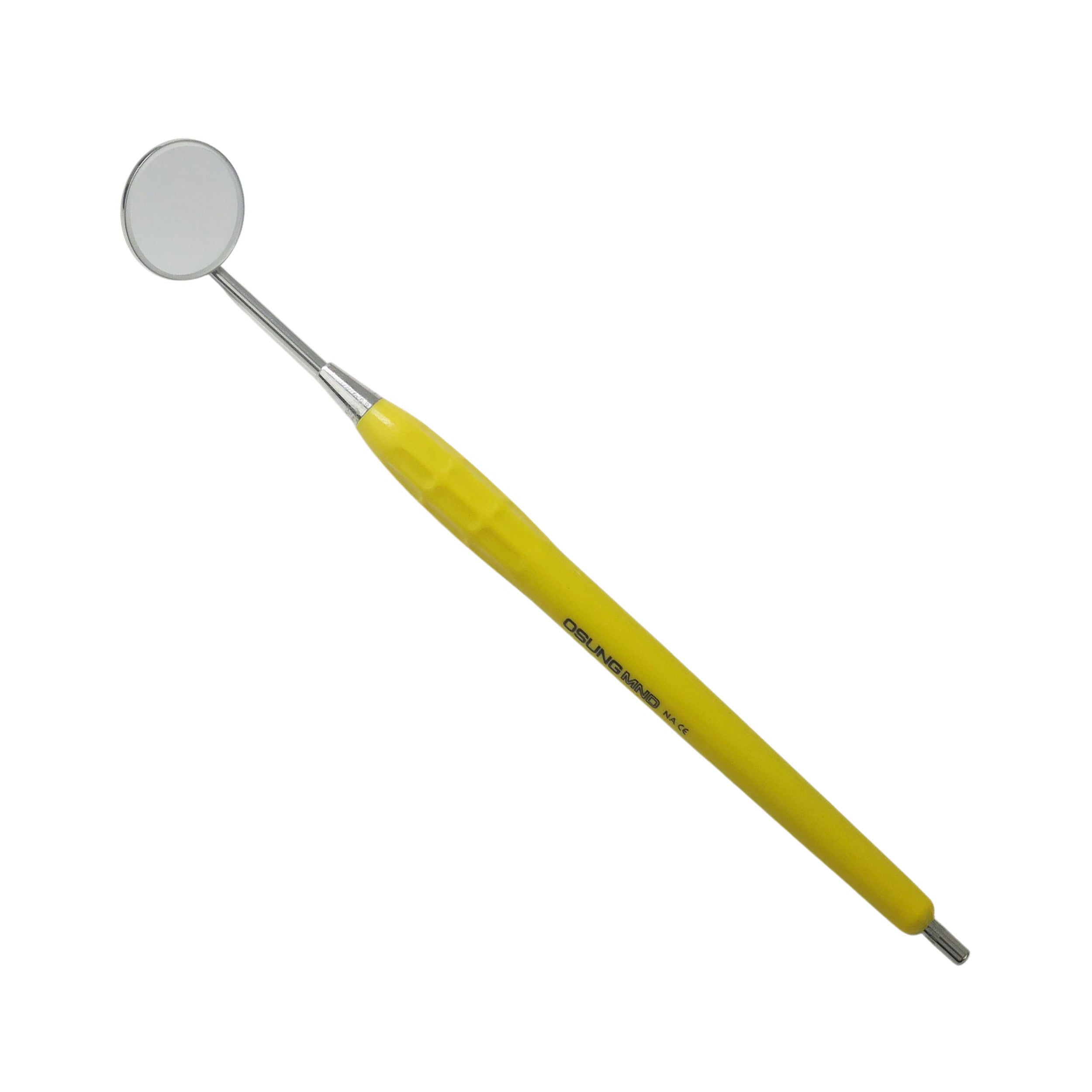 Mouth Mirror, Autoclavable Handle, Simple Stem, Yellow, 2MHS3