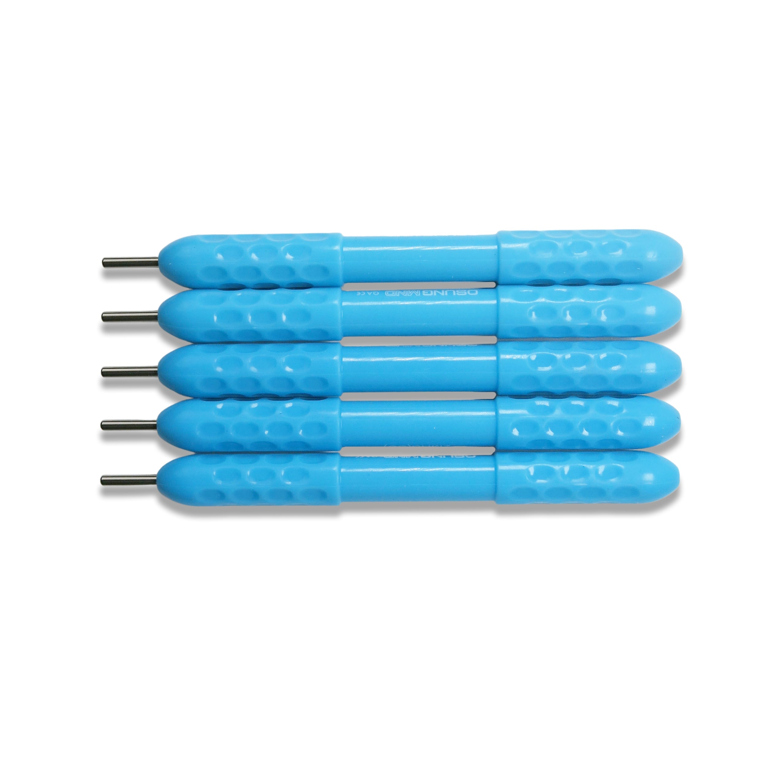 Dental Mirror, Softgrip Handle, Simple Stem, Blue, 5/pack