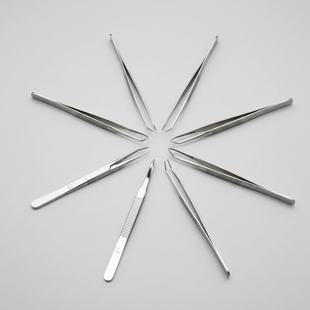 6 Pcs All Purpose Tweezer Kit – Fan Layout