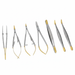 Micro Surgery Needle Holders Scissors Forceps Set Curved full view