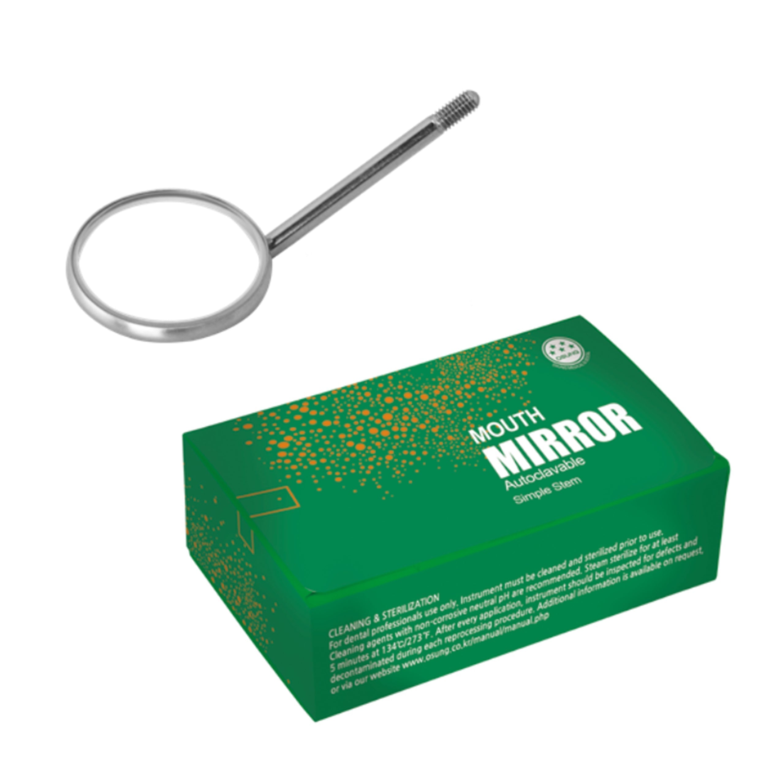 Dental Mouth Mirror #5 Simple Stem 12 pcs Premium Osung -DMSS5
